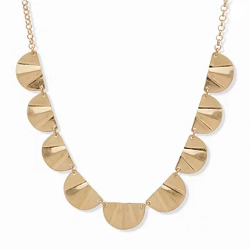 NWT a.n.a goldtone 16” minimalist collar necklace - Picture 2 of 8